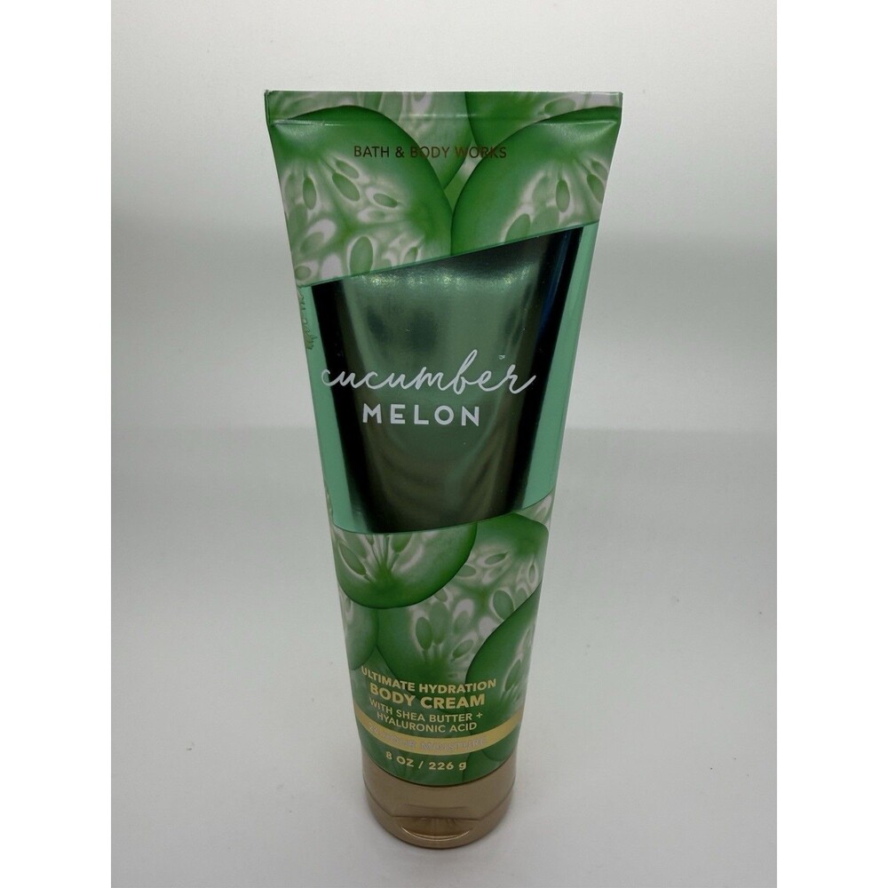BATH & BODY WORKS CUCUMBER MELON ULTIMATE HYDRATION BODY CREAM 8OZ 24HR MOISTURE